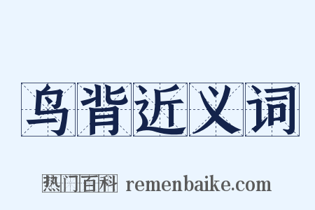 鸟背近义词是什么意思的图片